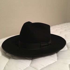 Beautiful black Borsalino Alessandria fedora